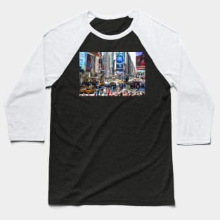 Times Square In Minature Baseball T-Shirt